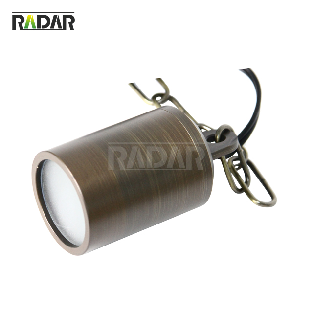 RHL-8401-BBR Lampe suspendue en laiton moulé basse tension étanche MR16 vers le bas pour éclairage paysager