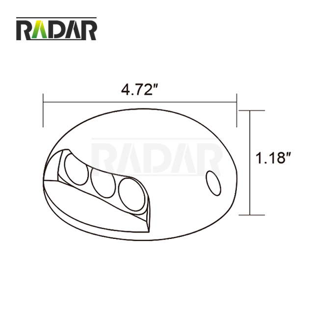 RDL-6305-ABK Lampe de terrasse extérieure décorative à DEL