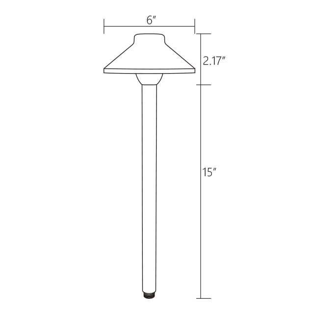 Éclairage d'allée de jardin à LED en aluminium bronze RPL-6901-ABZ