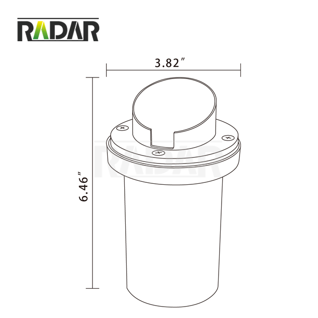 RGL-8803-BBR Lampe de sol creusée contemporaine à basse tension